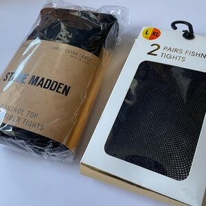 Black Microfiber Tights & Fishnets Tights | 2-Pair